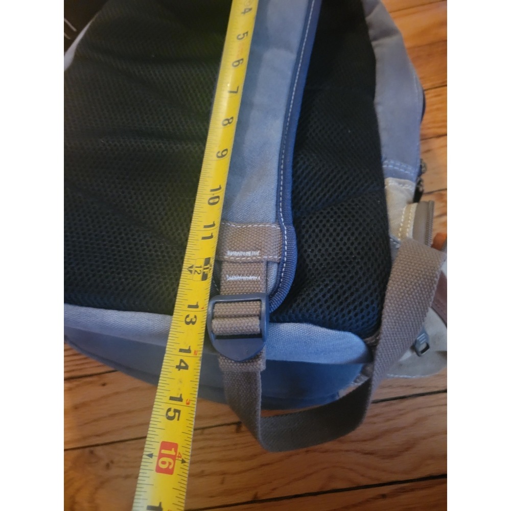 Vintage Perry Ellis Two Tone Canvas Multi Pocket Laptop Backpack *READ* - Picture 5 of 16